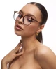 Солнцезащитные очки No Brand Image имиджевые прозрачные леопардовые коричневые - изображение 6
