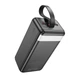 УМБ портативное зарядное Power Bank HOCO Element J123C 60000mAh 3USB Type-C Lightning QC черное ТМ - изображение 4