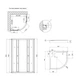 Душова кабіна Lidz Latwa SC90x90.SAT.LOW.GR, скло тон. 4 мм + Lidz Душовий піддон KAPIELKA ST90x90x15 - зображення 2