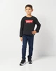 Подростковый теплый свитшот на флисе для мальчика Levis Lvb-Batwing Crewneck Sweatshirt 9E9079-023-LW 170-176 см (16A) Черный (3665115046465) - изображение 3