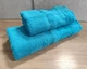 Набор турецких бамбуковых махровых полотенец Zeron 50х90+70х140 Bamboo Agaс Desen бирюзовый 2 - изображение 2