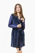 Халат женский велюровый с кружевными рукавами и спинкой Felisiya Lingerie Синий 78-058 М (2000011166014) - изображение 2