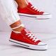 Trampki damskie materiałowe do kostki Cross Jeans JJ2R4010C 36 Czerwone (8697319243826) - obraz 4