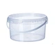 Відро пластикове харчове Plastico із ручкою 0.5л. для меду олії та маринованих овочів (прозоре) - зображення 1