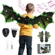 Рухомі електричні крила для дітей RIAS Shadow Angel №622 з підсвічуванням Black-Green (3_05814) - зображення 2