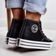 Trampki damskie z eko skóry na platformie wysokie Big Star GG274012 36 Czarne (5900714249564) - obraz 7