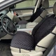 Накидка на крісло автомобіля з алькантари Lux Прошитий квадратний ромбик Чорний з червоним рядком Преміум+ 1 передня - зображення 2