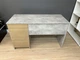 Стіл писмовий без ручок Light 1250x750x530 мм. Бетон/Білий - изображение 5