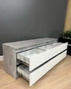 ТВ тумба Quattro 6Н 1400x500x370 mm. Бетон/Білий - изображение 3