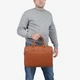 Сумка чоловіча шкіряна портфель великий InBag Briefcase m2251_f_1 Темно-рудий - зображення 2