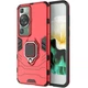 Чехол Fiji Ring для Huawei P60 / P60 Pro бронированный бампер с кольцом подставкой красный - изображение 2