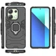Чохол Fiji Ring для Xiaomi Redmi Note 13 броньований бампер з кільцем підставкою чорний - зображення 3