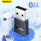 Bluetooth адаптер Baseus BA07 для подключения ПК или ноутбука к Bluetooth 5.3, USB, AAC, Plug & Play, радиус до 20м, Windows - изображение 1