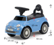 Jeździk Milly Mally Fiat 500 Niebieski 3031 (5901761125719) - obraz 2