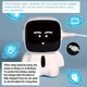 Светодиодный электронный настольный будильник в виде робота Robot clock Белый - изображение 3