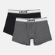 Набір трусів-боксерів чоловічих бавовняних Levi's Vntg Htr Boxer Brief Org Co 701227424-001 XL 2 шт Чорний (8720245581226) - зображення 1