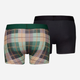 Набір трусів-боксерів чоловічих бавовняних Levi's Plaid Aop Boxer Brief 2P 701229540-001 M 2 шт Чорний/Зелений (8720245657129) - зображення 2