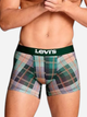 Набір трусів-боксерів чоловічих бавовняних Levi's Plaid Aop Boxer Brief 2P 701229540-001 XL 2 шт Чорний/Зелений (8720245657129) - зображення 3