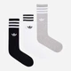 Набор женских носков с широкой резинкой высоких хлопковых Adidas High Crew Sock IU2653 37-39 3 пары White/Mgreyh/Black (4066757431814) - изображение 3