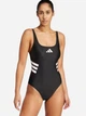 Купальник слитный женский Adidas 3S Uback Suit JH3391 40 Black/White (4067901796834) - изображение 4
