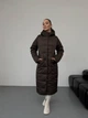 Женское зимнее пальто с капюшоном K&ML 46 L ( 48 ) Коричневый ( 46 - 02) - изображение 1