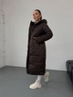 Женское зимнее пальто с капюшоном K&ML 46 L ( 48 ) Коричневый ( 46 - 02) - изображение 10