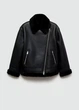 Дублянка зимова з хутром MANGO 77075985 Чорний XXS KL0123 - зображення 7