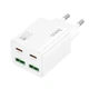 Адаптер мережевий HOCO N55 Fundador four-port charger set 2хUSB/2хType-C 20W/3A White - зображення 1