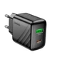 Адаптер HOCO CS25A Rico Charger — USB+USB‑C питание 20Вт (3А), черно-матовый корпус - изображение 2