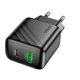 Адаптер HOCO CS25A Rico Charger — USB+USB‑C питание 20Вт (3А), черно-матовый корпус - изображение 5