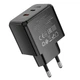 Адаптер мережевий HOCO CS16A Wish two-way charger USB Type-C/Lightning 20W/3A Black - зображення 5
