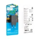 Адаптер мережевий HOCO CS16A Wish two-way charger USB Type-C/Lightning 20W/3A Black - зображення 6