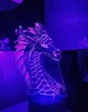 3d-светильник Леди дракон, 3д-ночник, несколько подсветок (на пульте), подарок для девочки - изображение 3
