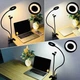 Студийный свет, набор блогера, гибкий держатель для телефона с LED подсветкой 16см 2в1, прищепка Black - изображение 4