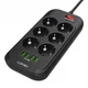 Сетевой фильтр LDNIO 6 розеток + 4хUSB 2500W 2м SE6403 Black (SE6403) - изображение 1