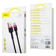 Кабель Baseus cafule Cable USB For Type-C 2A 3m Black+Red (CATKLF-U91) - изображение 2