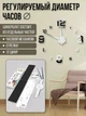 Большие настенные часы наклейка 3D Smart 90 см, бескаркасные, бесшумные, интерьерные, декор для дома, серебристый - изображение 3