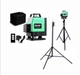 Лазерний рівень Hilda 4D mini 16 променів Зелені лінії + Штатив 210 см - зображення 1