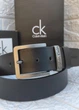 Мужской кожаный брендовый ремень, Calvin Klein пояс + коробочка в подарок - изображение 1