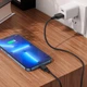 Кабель Lightning Hoco Lightning Cool silicone data cable X90 для айфону 5 6 7 8 11 12 1 метр чорний - зображення 4