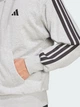 Толстовка на молнии мужская Adidas M 3S Ft Fz Hd JE6338 XL Светло-серая (4067901430769) - изображение 5