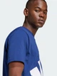 Футболка хлопковая длинная мужская Adidas M Bl Sj T JE8940 2XL Dkblue/White с принтом (4067902753157) - изображение 4