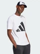 Футболка хлопковая длинная мужская Adidas M Bl Sj T JE8943 3XL White/Black с принтом (4067905186921) - изображение 3