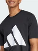 Футболка хлопковая длинная мужская Adidas M Bl Sj T JE8945 M Black/White с принтом (4067906090029) - изображение 4