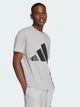 Футболка хлопковая длинная мужская Adidas M Bl Sj T JE8948 S Mgreyh/Black с принтом (4067902780139) - изображение 3
