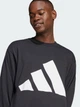 Свитшот оверсайз мужской Adidas M Bl Ft Swt JE8949 2XL Black/White с принтом (4067906152482) - изображение 4