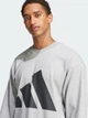 Свитшот оверсайз мужской Adidas M Bl Ft Swt JE8952 S Mgreyh/Black с принтом (4067906152437) - изображение 4