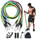 Эспандер резина для зарядок exercise pipe, эспандер резиновый жгут упражнения, Фитнес резинки 5 в 1 - изображение 6