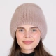 Шапка норковая вязаная Меховой Стиль Кубанка Хвостик 54-60 Какао (109/F) - изображение 2
