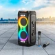 Портативна бездротова Bluetooth колонка акустика-караоке з мікрофоном Hoco HA9 BT5.4, 40W (60W Peak), TWS/USB/TF, 8h Black - зображення 2